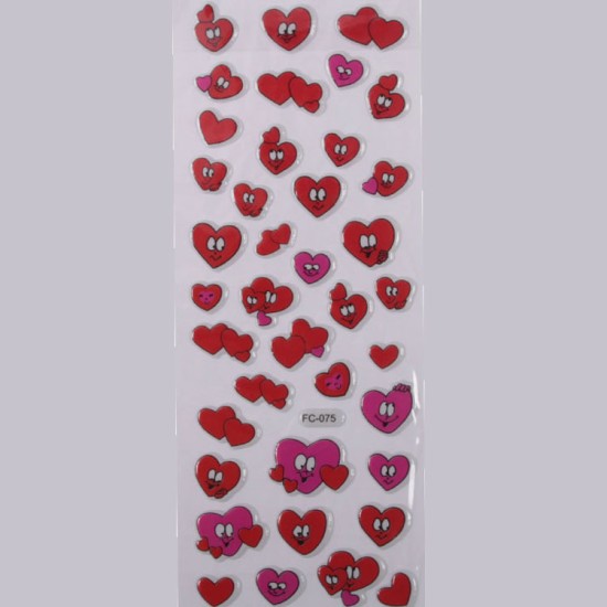 Lächelnde Herzen Face Sticker Aufkleber - FC075 - Mytortenland